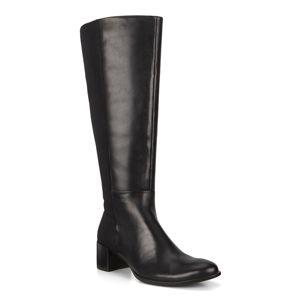 Womens Boots - ECCO Shape 35 High-Cut Block - Black - 0586SVZBT